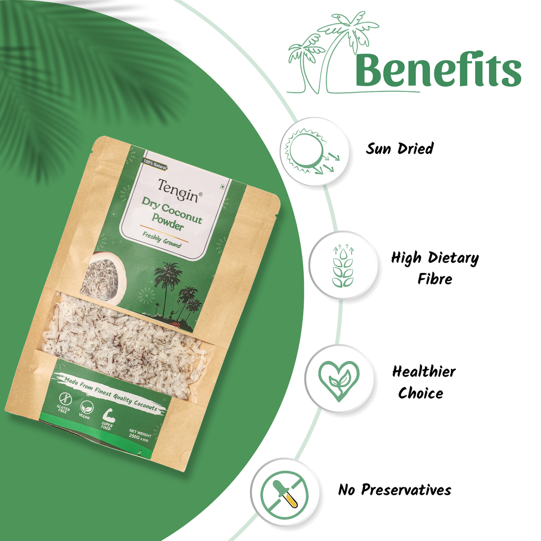 Dry Grated Coconut Flakes | 250 g