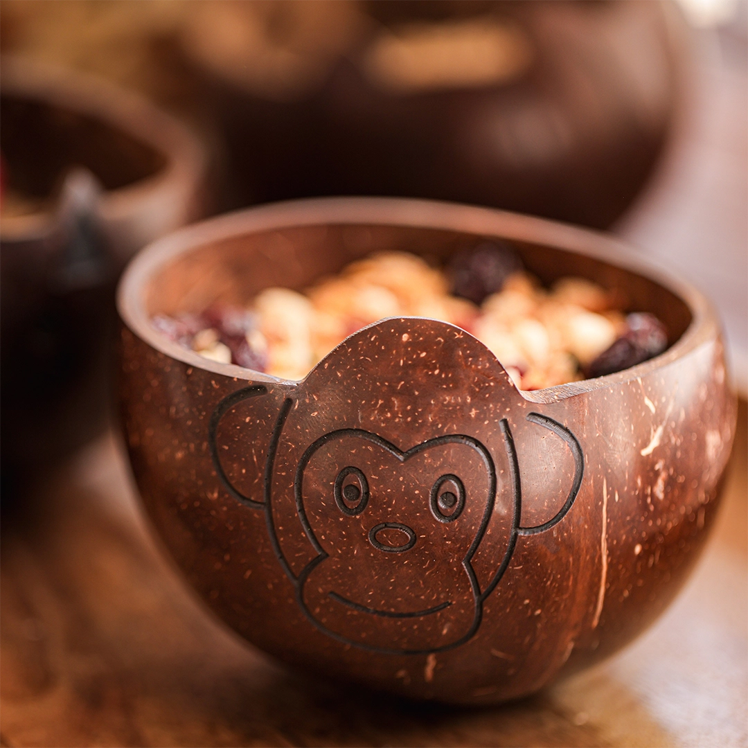 Coconut Shell Animal Bowls