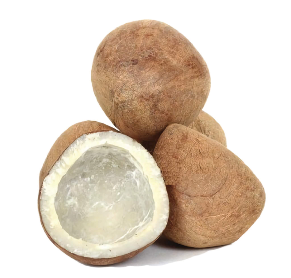 Tengin dry copra coconut halves natural sun-dried Tiptur Karnataka farm-direct