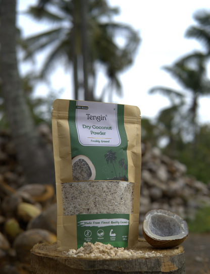 Tengin grated dry coconut copra fine texture natural Karnataka farm-sourced no chemicals