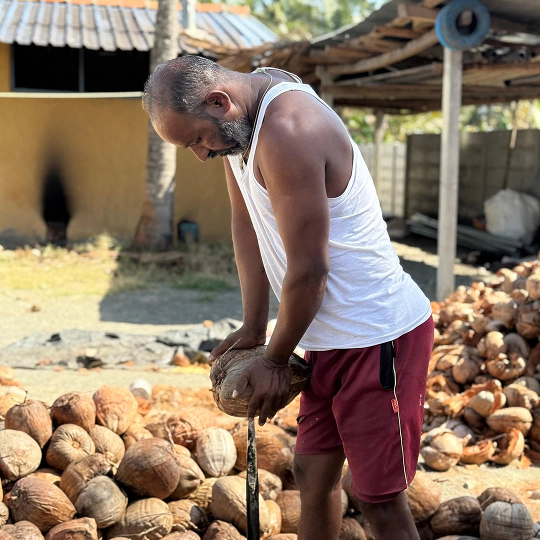 Copra. Dry Coconut Halves