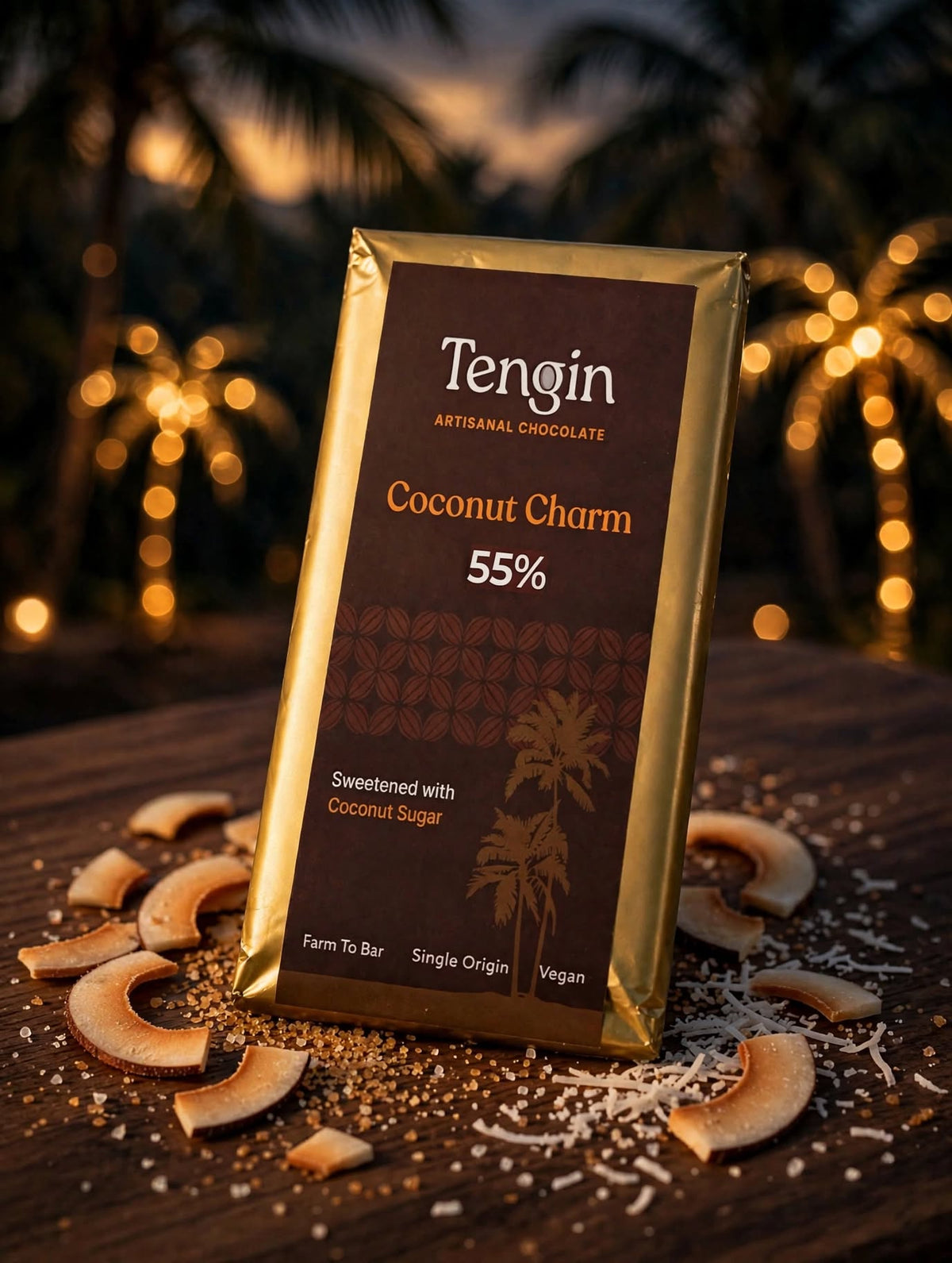 Artisanal Dark Chocolates | Coconut Charm | Sweetened with Coconut Sugar