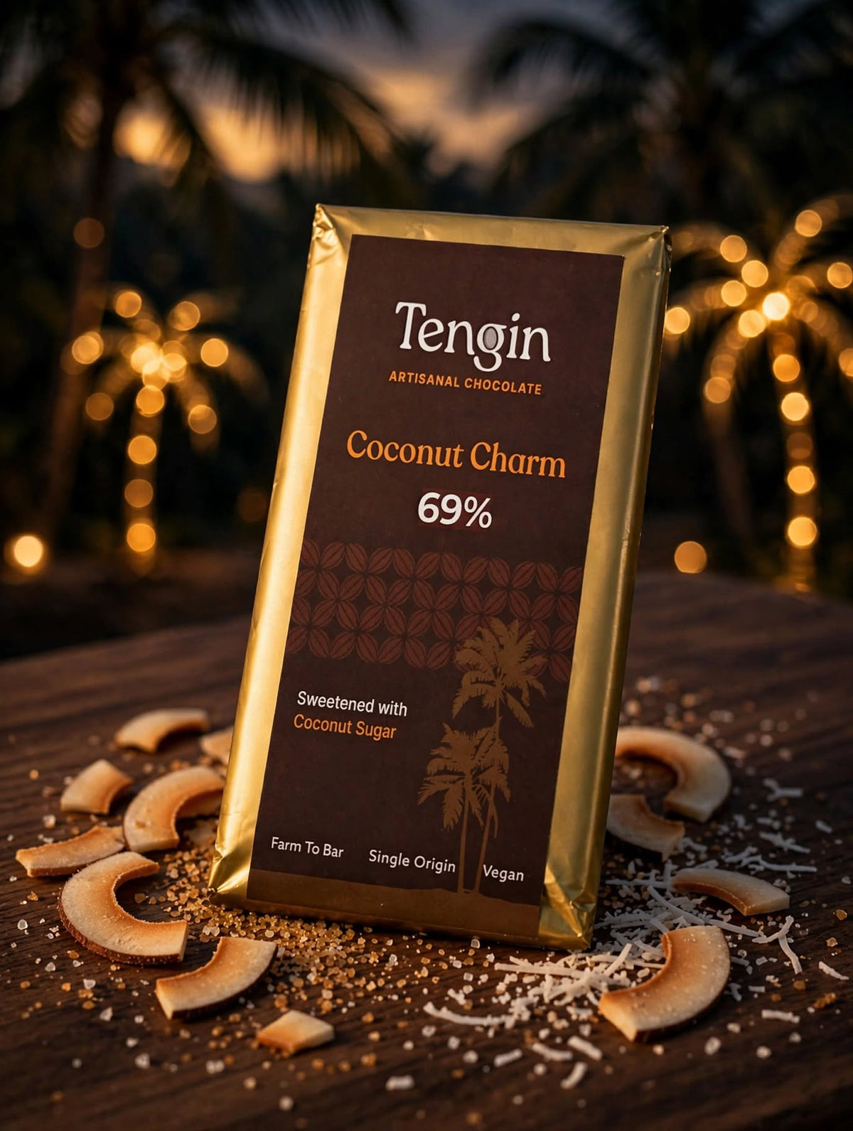 Artisanal Dark Chocolates | Coconut Charm | Sweetened with Coconut Sugar